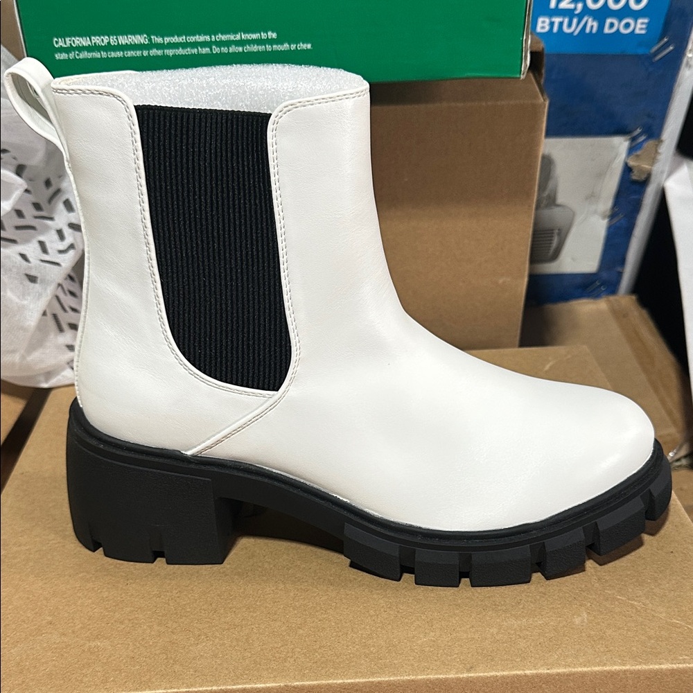 Stylish White Ankle Boots